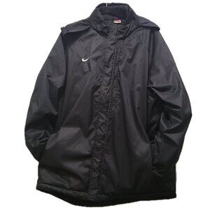 Nike Team Men's XXL Hooded Jacket Fleece Lined Baffle Interior Zip Up